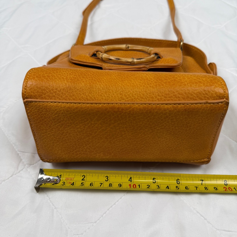 Free People Carrie Circle Mustard Shoulder Bag Bamboo Ring Boho - Picture 9 of 16